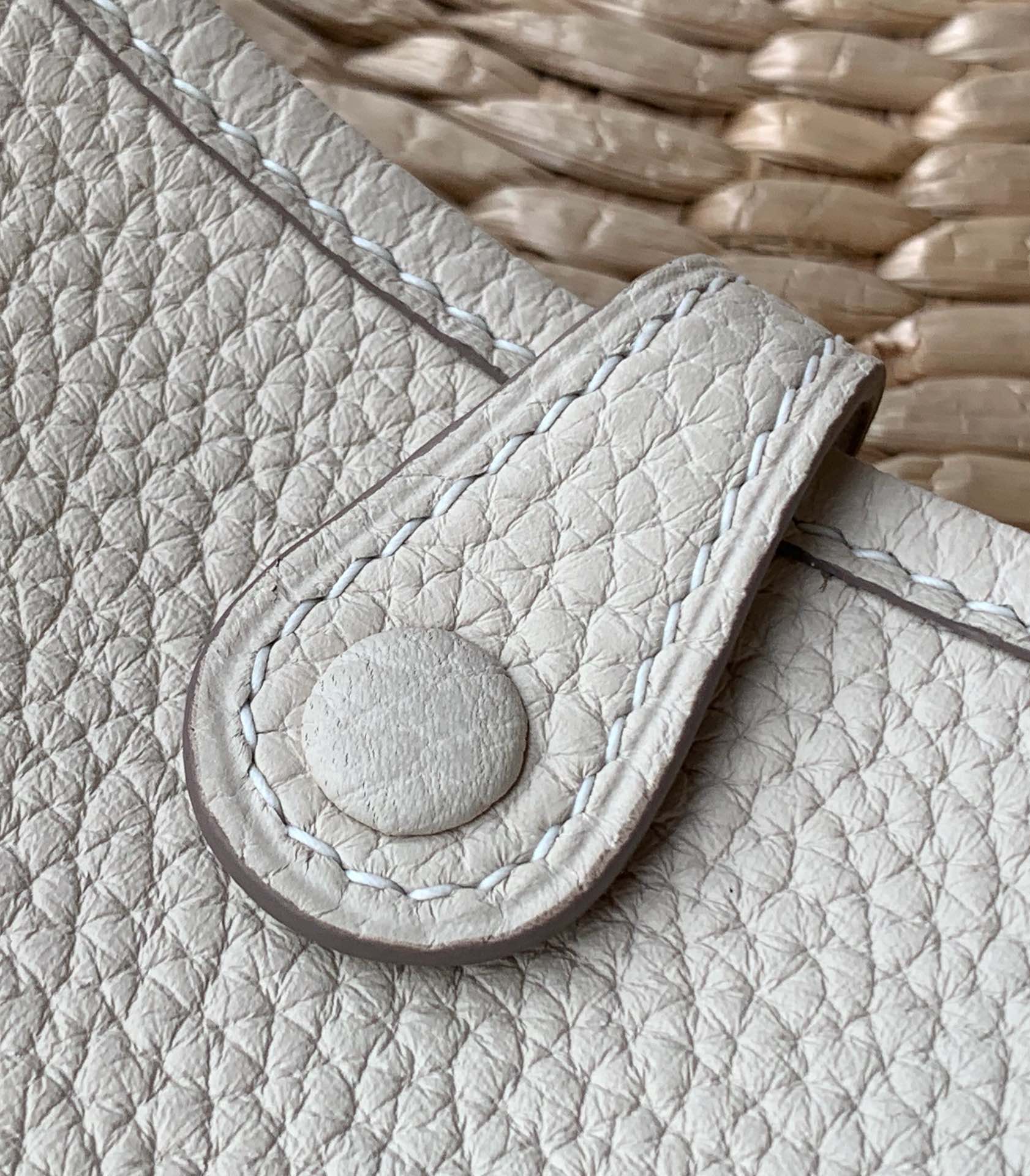 에르메스 미니 에블린16 나타 화이트 은장 토고가죽